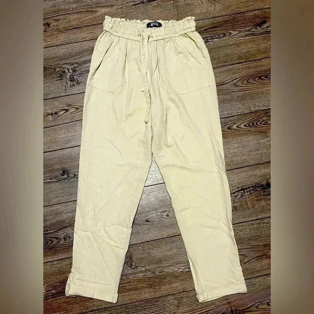 Rewash loose fit oversized boho pants cuffed size small